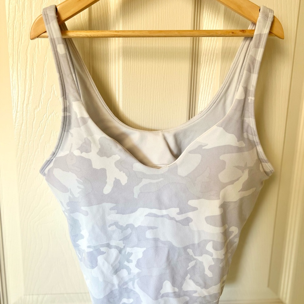 White and Gray Camo Tank Top